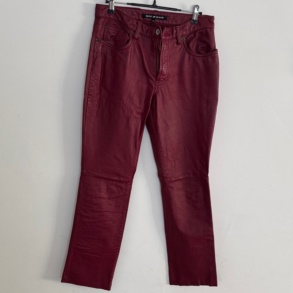 Burgundy Leather Pants